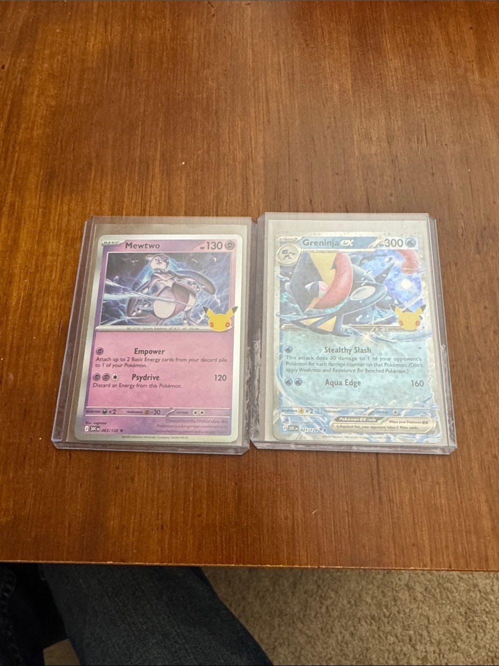 Mewtwo and greninja pokemon cards